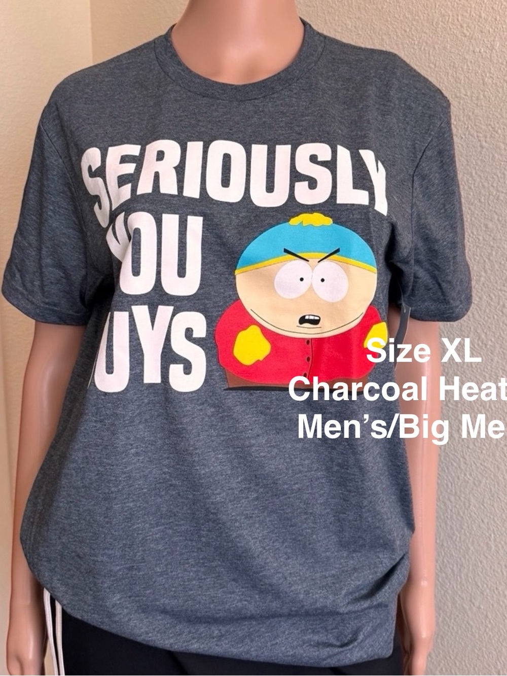 South Park Men's and Big Men's Graphic Tee with Short Sleeves, Size XL